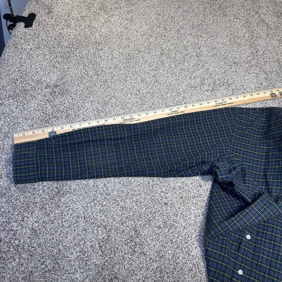 Polo Ralph Lauren Mens Green Plaid Button Down Shirt Long Sleeve Pony Logo XL - Picture 10 of 12